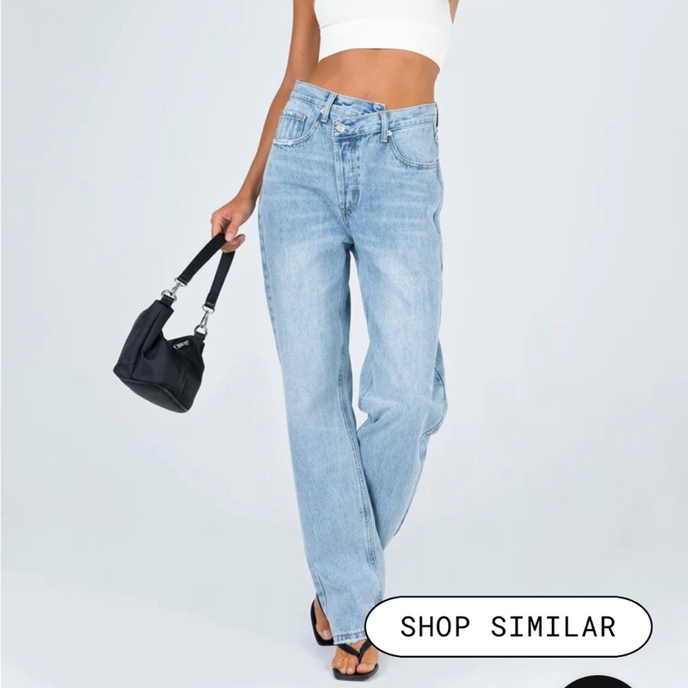 Princess Polly Holly Asymmetrical Straight Leg Jean